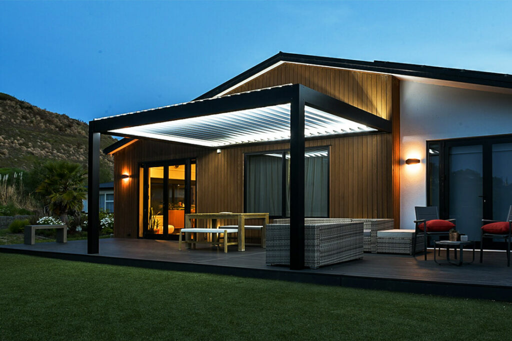 Fascia Louvre Roof System with LED lights